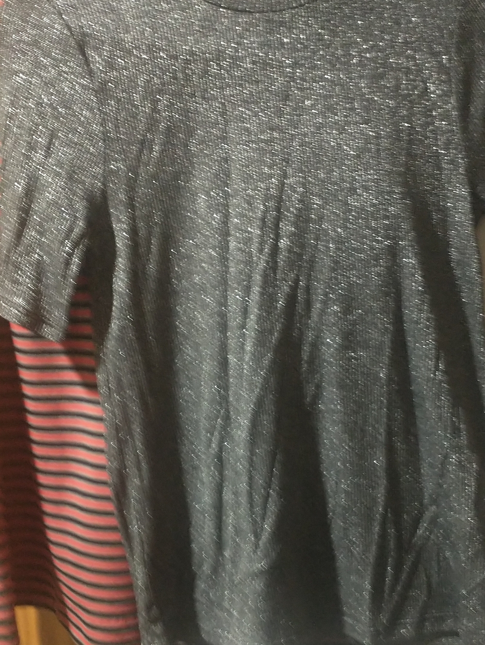 Forever 21 Girls Shimmery Black Short Sleeve Tee